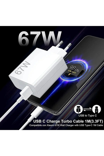 67W hızlı Şarj Aleti Tüm Type-c Girişli Telefonlara Uyumlu