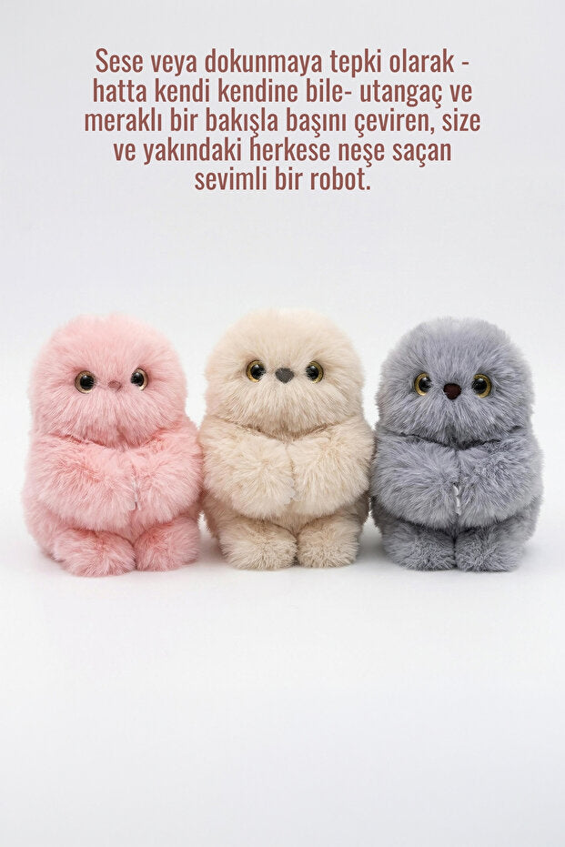 TREND Mirumi Etkileşimli Peluş Robot Oyuncak – Hareketli Kafa ve Sevimli Tepkiler