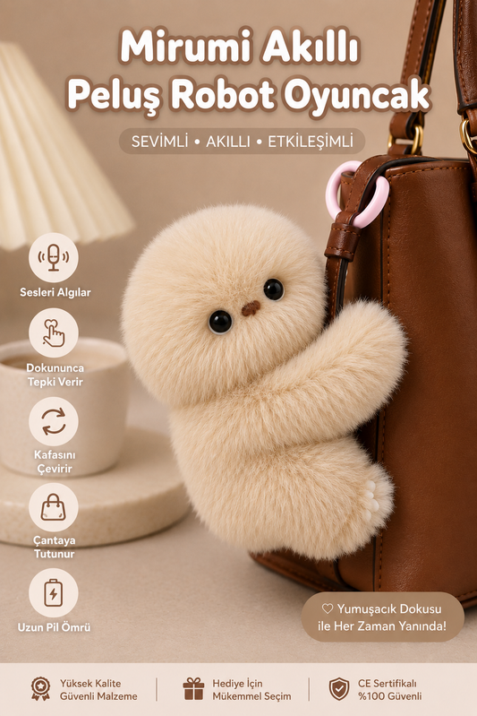 TREND Mirumi Etkileşimli Peluş Robot Oyuncak – Hareketli Kafa ve Sevimli Tepkiler